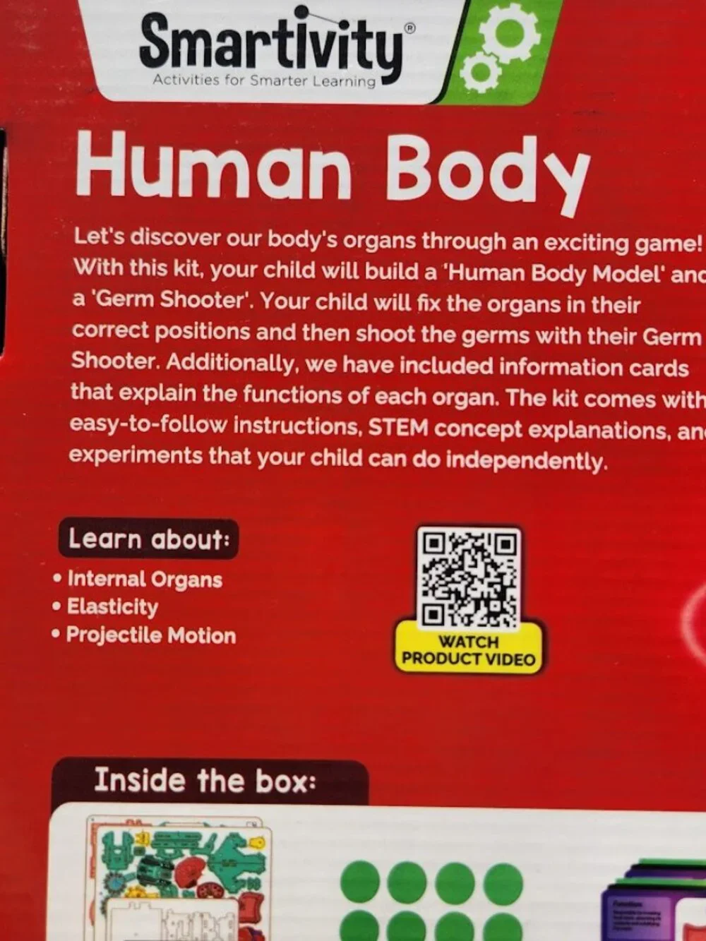 New Smartivity Human Body DIY Stem Kit Set Science Experiment Anatomy Biology 3D